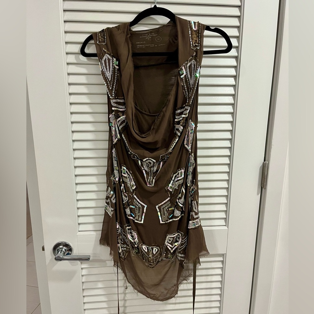Allsaints Spitalfields Azita Top in Army green Size US 8 / UK 12
